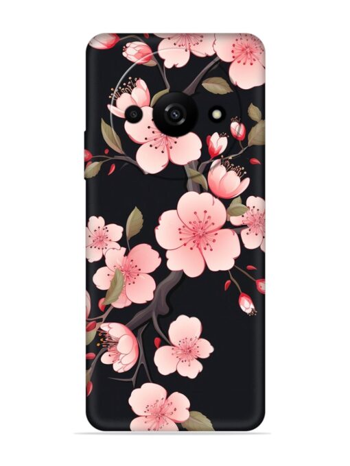 Cherry Blossom Embossed Soft Silicone Case for Xiaomi Redmi A3 (2024)