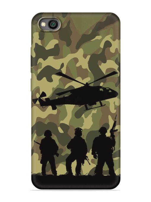 Army Heros Embossed Soft Silicone Case for Xiaomi Redmi Go Zapvi