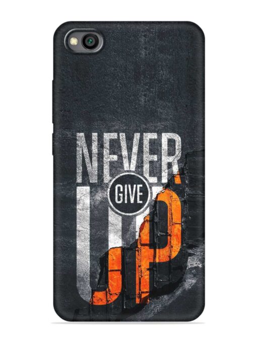 Never Give Up Embossed Soft Silicone Case for Xiaomi Redmi Go Zapvi