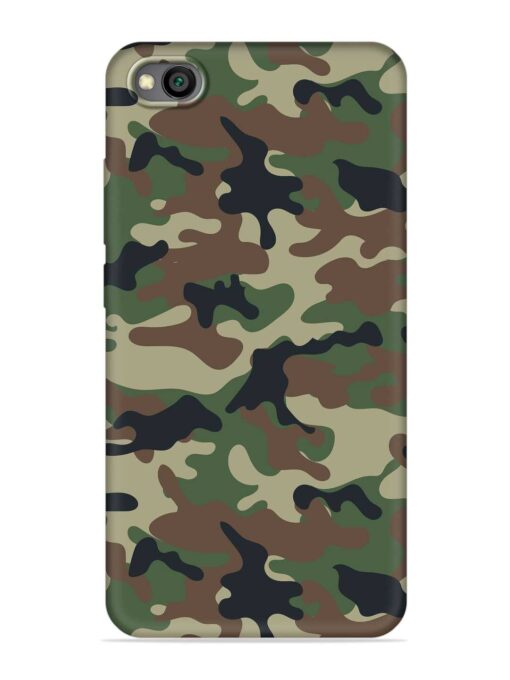 Army Military Camouflage Dark Green Embossed Soft Silicone Case for Xiaomi Redmi Go Zapvi