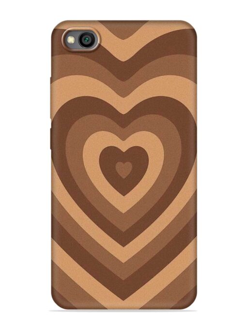 Brown Heart Embossed Soft Silicone Case for Xiaomi Redmi Go Zapvi