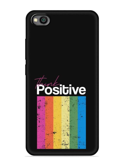 Think Positive Typography Embossed Soft Silicone Case for Xiaomi Redmi Go Zapvi