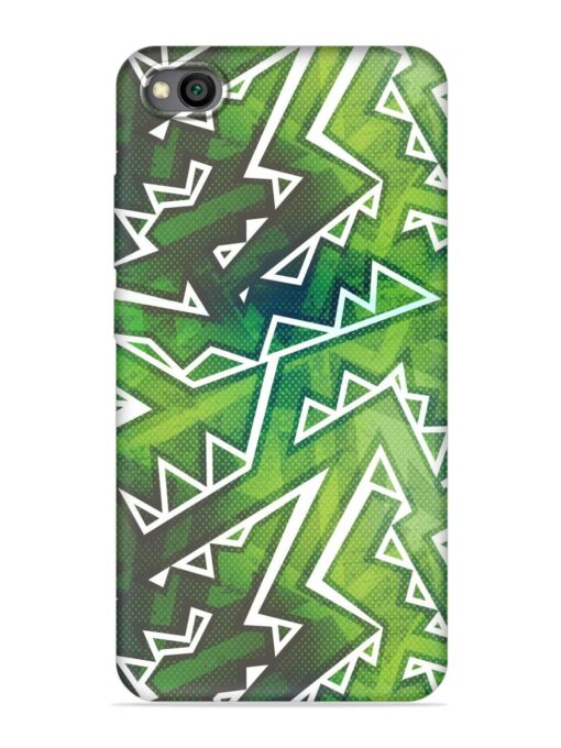 Green Graffiti Seamless Embossed Soft Silicone Case for Xiaomi Redmi Go Zapvi