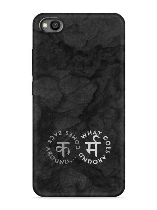 Karma Hindi Word Embossed Soft Silicone Case for Xiaomi Redmi Go Zapvi