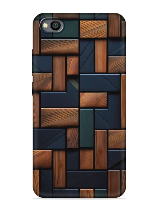 Wooden Background Cubes Embossed Soft Silicone Case for Xiaomi Redmi Go Zapvi