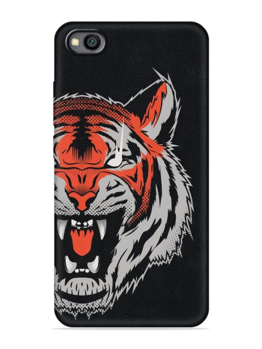 Tiger Aggression Embossed Soft Silicone Case for Xiaomi Redmi Go Zapvi