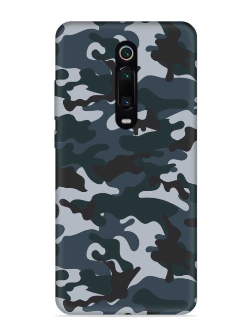 Dark Blue Army Military Art Embossed Soft Silicone Case for Xiaomi Redmi K20