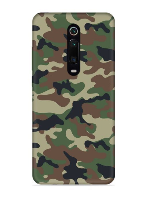 Army Military Camouflage Dark Green Embossed Soft Silicone Case for Xiaomi Redmi K20 Zapvi