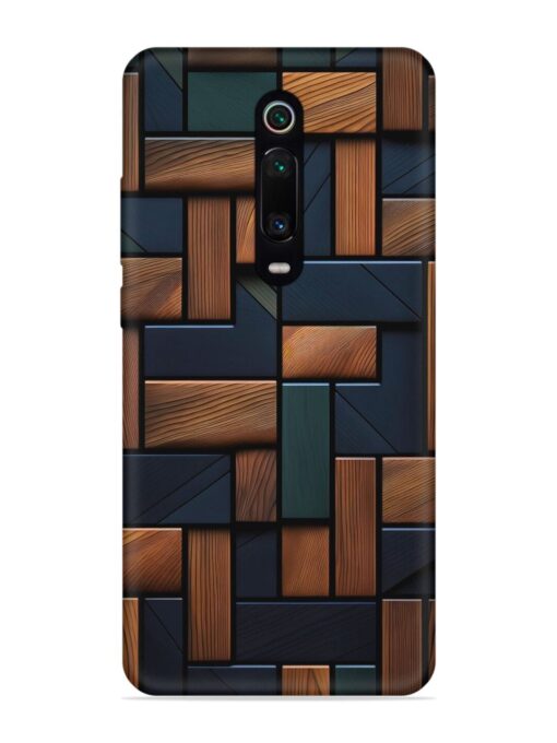 Wooden Background Cubes Embossed Soft Silicone Case for Xiaomi Redmi K20 Zapvi