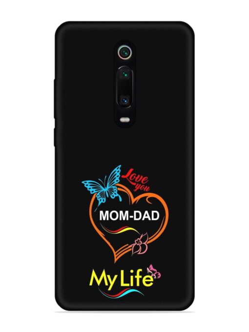 Love You Mom Dad Embossed Soft Silicone Case for Xiaomi Redmi K20