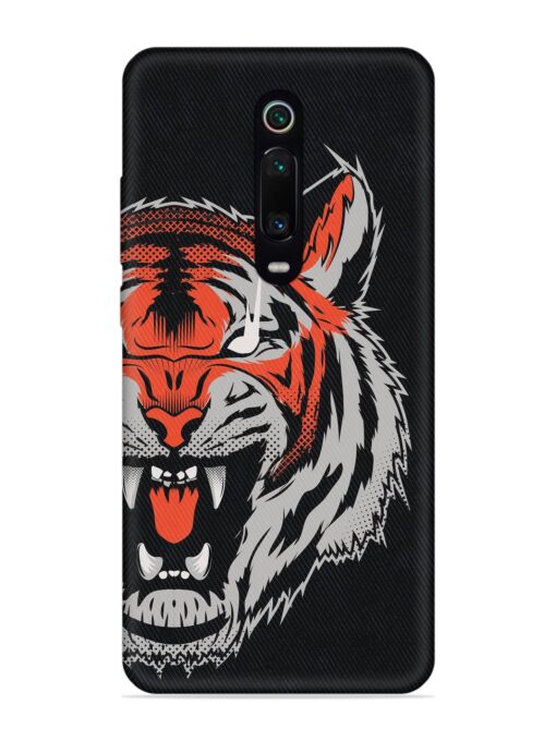 Tiger Aggression Embossed Soft Silicone Case for Xiaomi Redmi K20 Pro