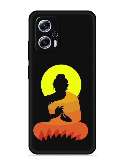 Buddha Art Black Embossed Soft Silicone Case for Xiaomi Redmi K50I (5G)