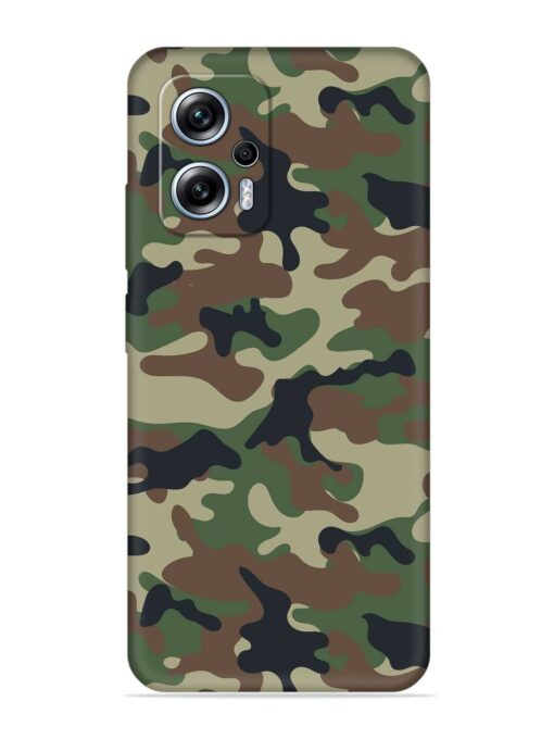 Army Military Camouflage Dark Green Embossed Soft Silicone Case for Xiaomi Redmi K50I (5G)