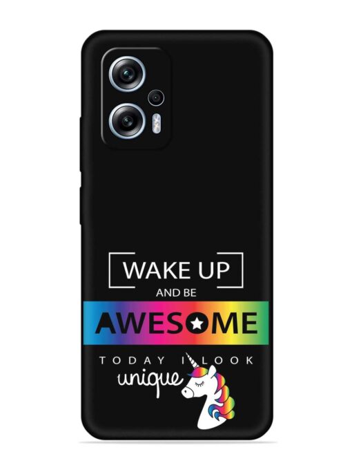 Inspirational Quote Unicorn Embossed Soft Silicone Case for Xiaomi Redmi K50I (5G)