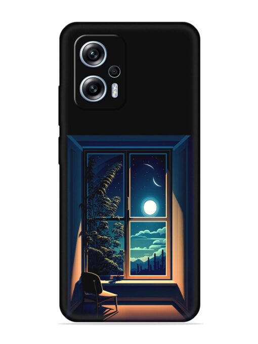 Night View At Window Embossed Soft Silicone Case for Xiaomi Redmi K50I (5G)