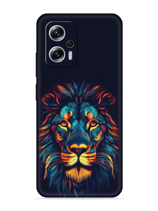 Colorful Lion Embossed Soft Silicone Case for Xiaomi Redmi K50I (5G) Zapvi