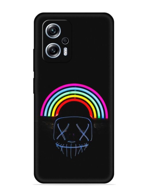 Mask Rainbow Embossed Soft Silicone Case for Xiaomi Redmi K50I (5G)