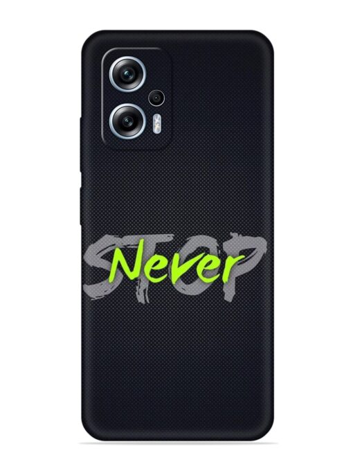 Never Stop Embossed Soft Silicone Case for Xiaomi Redmi K50I (5G) Zapvi