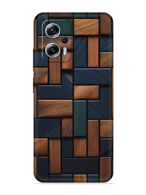 Wooden Background Cubes Embossed Soft Silicone Case for Xiaomi Redmi K50I (5G)