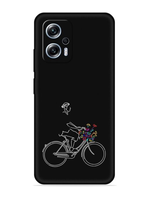 Minimalist Cycle Art Embossed Soft Silicone Case for Xiaomi Redmi K50I (5G)