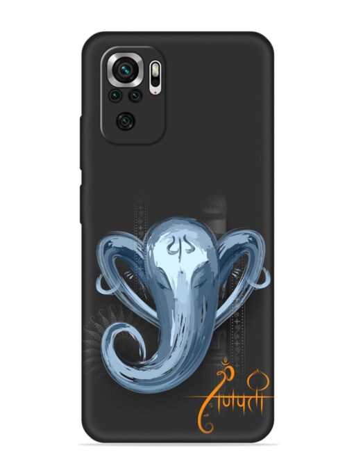 Illustration Lord Ganpati Embossed Soft Silicone Case for Xiaomi Redmi Note 10 Zapvi