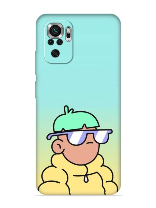 Doodles Cool Character Embossed Soft Silicone Case for Xiaomi Redmi Note 10