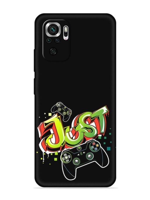 Graffiti Gamepad Illustration Embossed Soft Silicone Case for Xiaomi Redmi Note 10 Zapvi