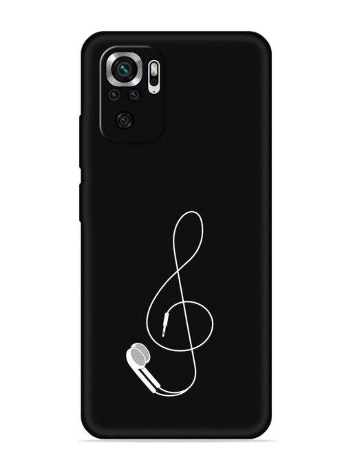 Music Earphone Vector Embossed Soft Silicone Case for Xiaomi Redmi Note 10 Zapvi