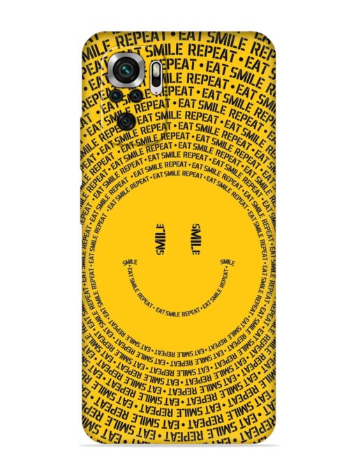 Smiley Embossed Soft Silicone Case for Xiaomi Redmi Note 10 Zapvi