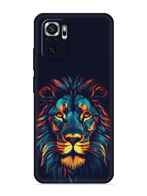 Colorful Lion Embossed Soft Silicone Case for Xiaomi Redmi Note 10 Zapvi