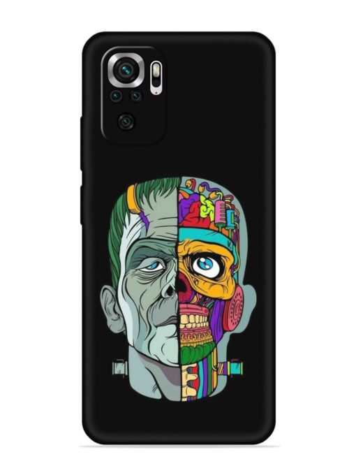 Men Vs Skull Embossed Soft Silicone Case for Xiaomi Redmi Note 10 Zapvi