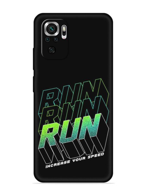 Run Embossed Soft Silicone Case for Xiaomi Redmi Note 10 Zapvi