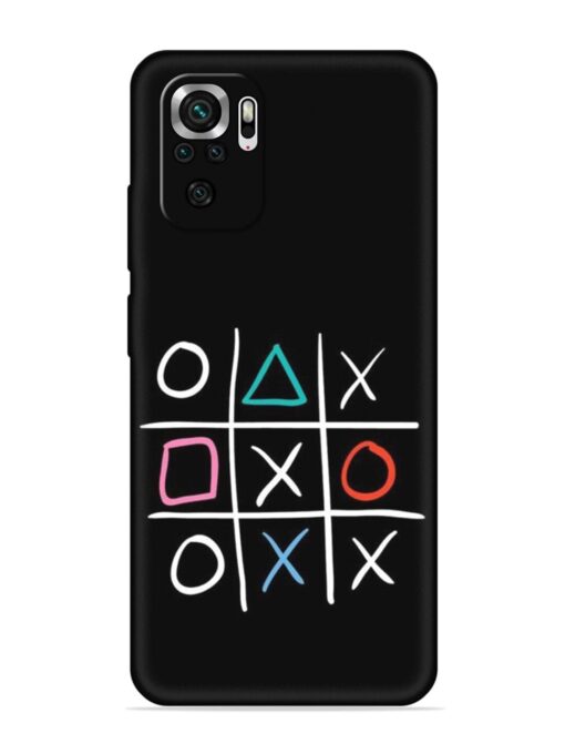 Super Neon Tic-Tac-Toe Embossed Soft Silicone Case for Xiaomi Redmi Note 10 Zapvi