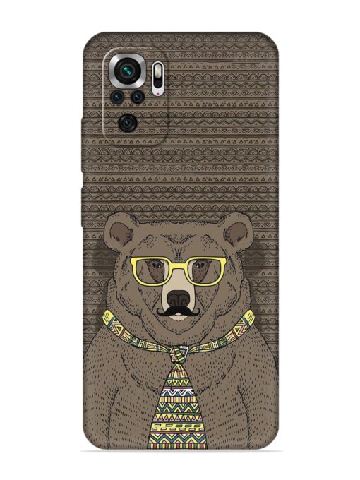 Grizzly Bear Embossed Soft Silicone Case for Xiaomi Redmi Note 10 Zapvi