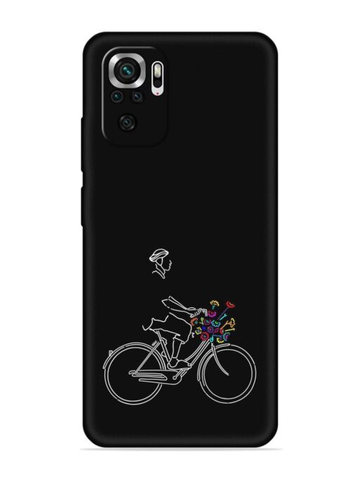 Minimalist Cycle Art Embossed Soft Silicone Case for Xiaomi Redmi Note 10 Zapvi