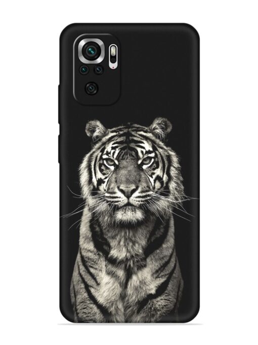 Tiger Art Embossed Soft Silicone Case for Xiaomi Redmi Note 10 Zapvi