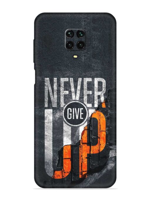 Never Give Up Embossed Soft Silicone Case for Xiaomi Redmi Note 10 Lite