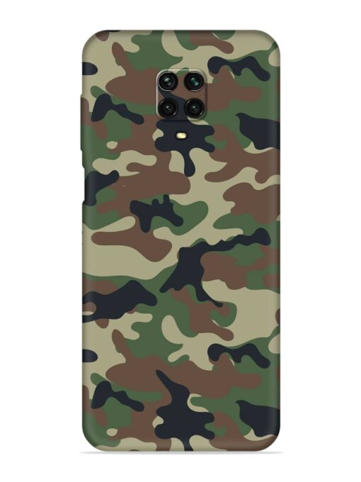 Army Military Camouflage Dark Green Embossed Soft Silicone Case for Xiaomi Redmi Note 10 Lite