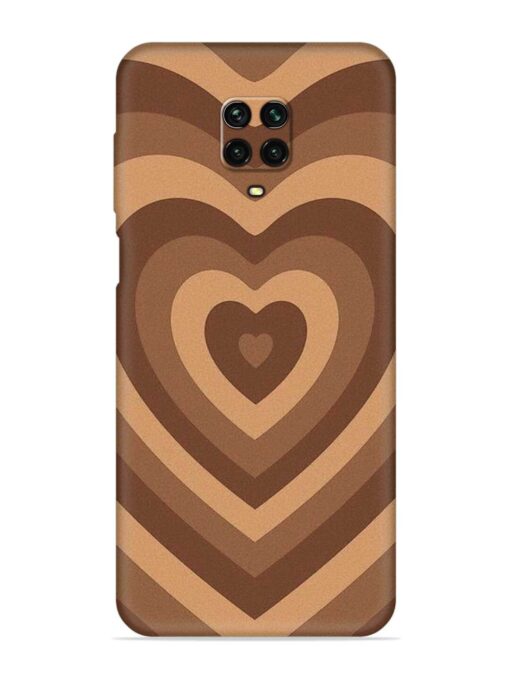 Brown Heart Embossed Soft Silicone Case for Xiaomi Redmi Note 10 Lite Zapvi