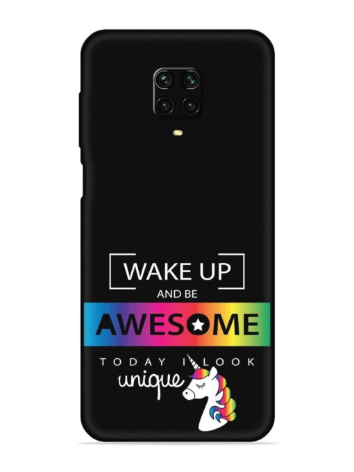 Inspirational Quote Unicorn Embossed Soft Silicone Case for Xiaomi Redmi Note 10 Lite