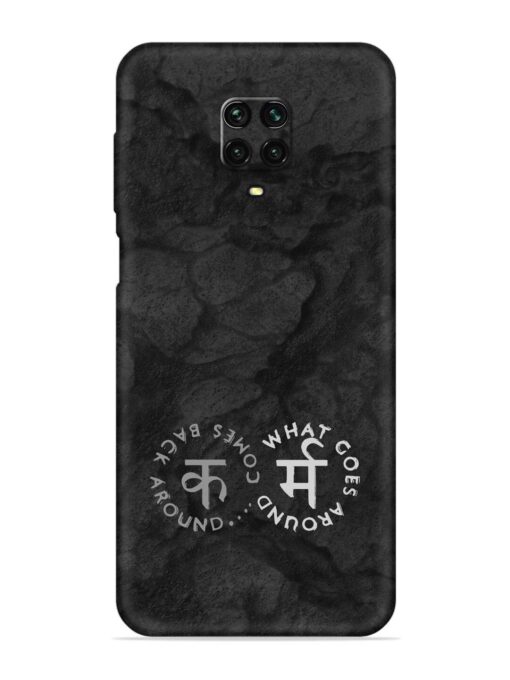 Karma Hindi Word Embossed Soft Silicone Case for Xiaomi Redmi Note 10 Lite Zapvi