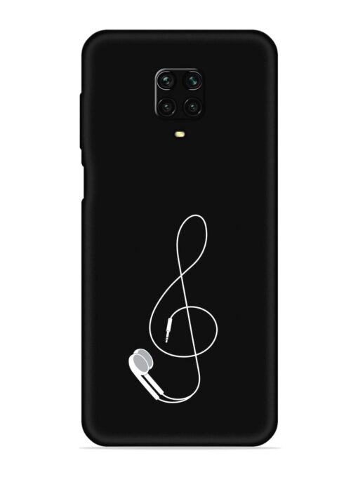 Music Earphone Vector Embossed Soft Silicone Case for Xiaomi Redmi Note 10 Lite