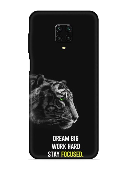 Dream Big Work Hard Embossed Soft Silicone Case for Xiaomi Redmi Note 10 Lite