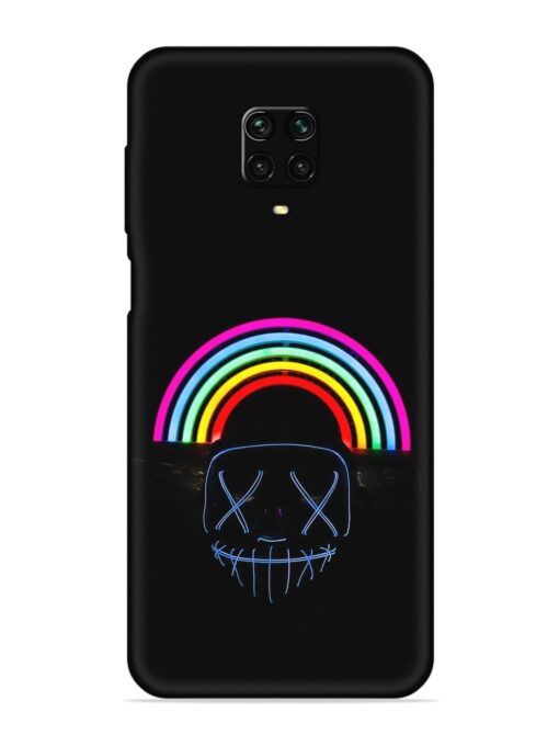 Mask Rainbow Embossed Soft Silicone Case for Xiaomi Redmi Note 10 Lite