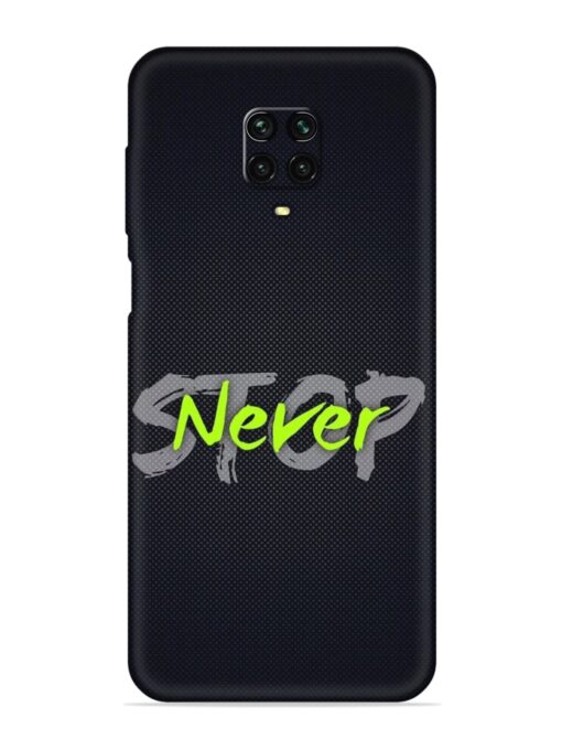 Never Stop Embossed Soft Silicone Case for Xiaomi Redmi Note 10 Lite Zapvi