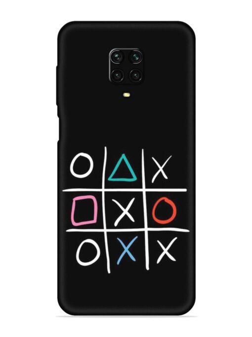 Super Neon Tic-Tac-Toe Embossed Soft Silicone Case for Xiaomi Redmi Note 10 Lite Zapvi