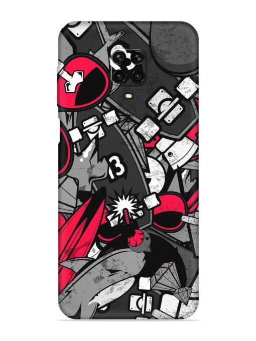 Fictional Doodle Embossed Soft Silicone Case for Xiaomi Redmi Note 10 Lite