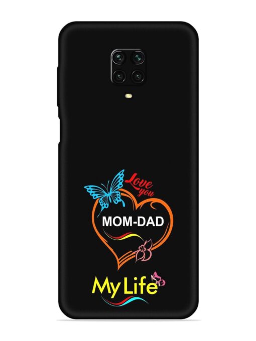 Love You Mom Dad Embossed Soft Silicone Case for Xiaomi Redmi Note 10 Lite