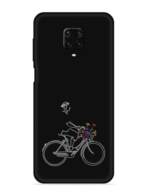 Minimalist Cycle Art Embossed Soft Silicone Case for Xiaomi Redmi Note 10 Lite