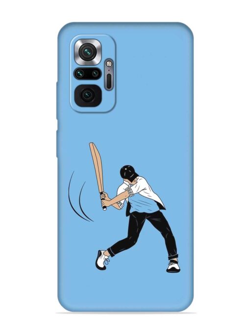 Cricket Gully Boy Embossed Soft Silicone Case for Xiaomi Redmi Note 10 Pro Zapvi